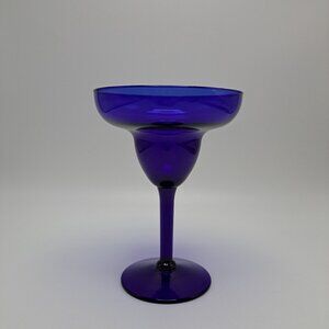 Vintage Cobalt Blue Glass Margarita Cocktail Coupe